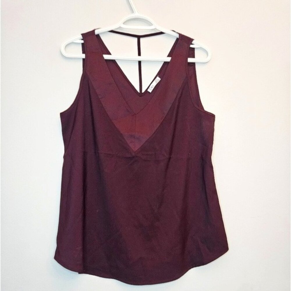 DEX Women's Sleeveless Camisole Top. Burgundy. Size M